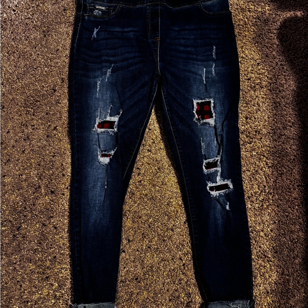 Coco + Carmen Midnight Distressed Skinny Jeans